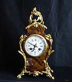 French tortoise shell clock  Marti Paris